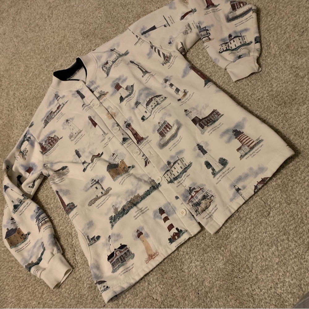 Men's Printed Cardigan Sweater